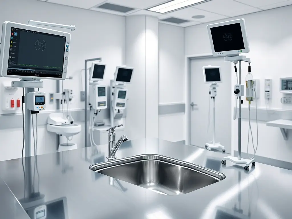A modern operating room with advanced surgical equipment, showcasing the hospital's commitment to cutting-edge technology in surgery.
